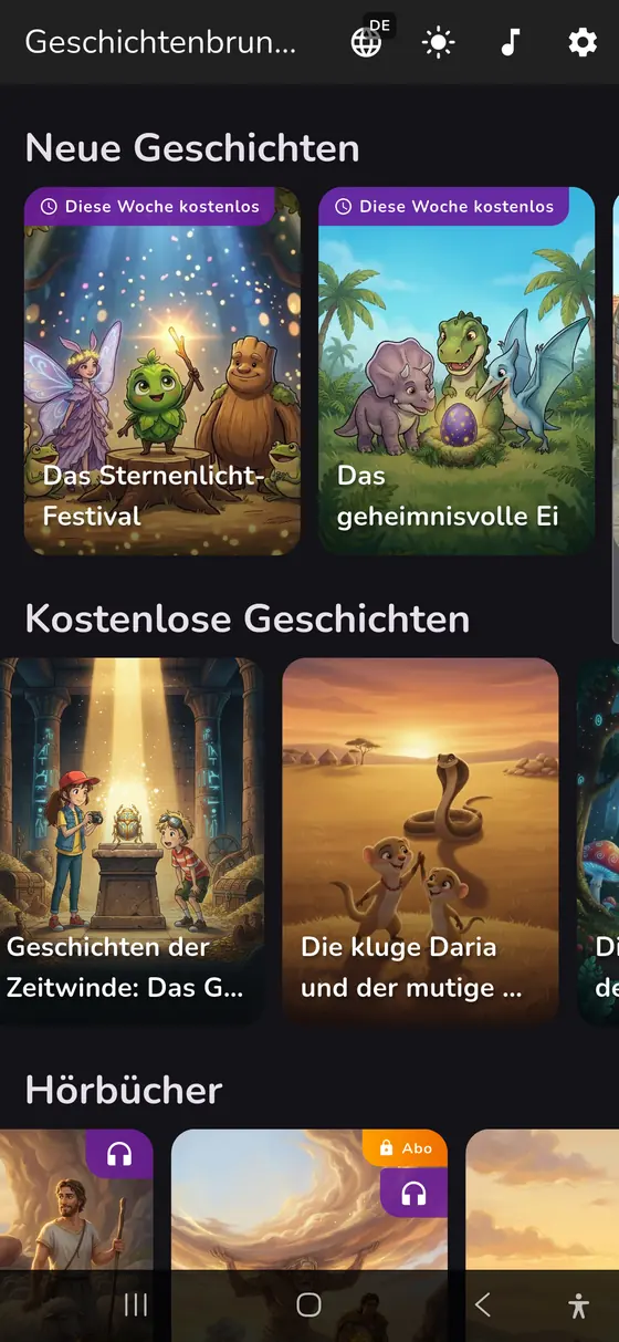 Eine Bibliothek, die jede Woche wächst — Storywell (Deutsch)