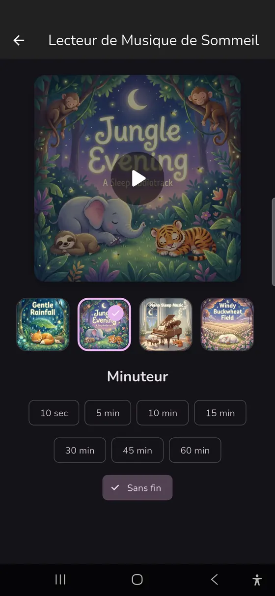 Musique de sommeil avec minuteur — Storywell (Français)