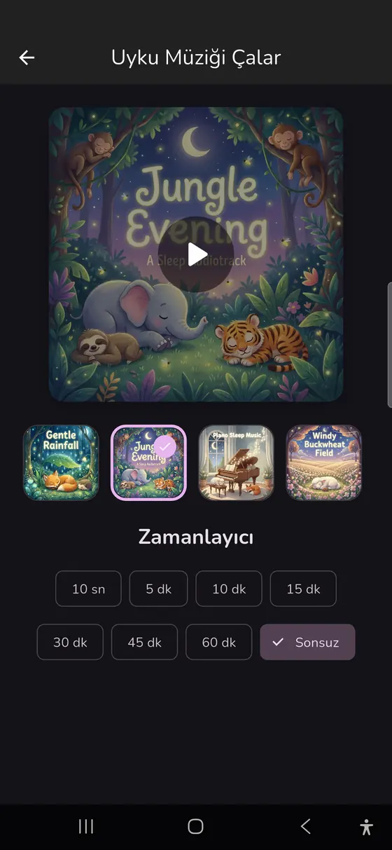 Zamanlayıcılı uyku müziği — Storywell (Türkçe)
